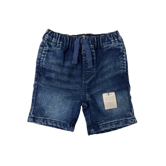 Seven For All Mankind Baby Boys Luxe Sport Knit Denim Shorts - Picture 1 of 3